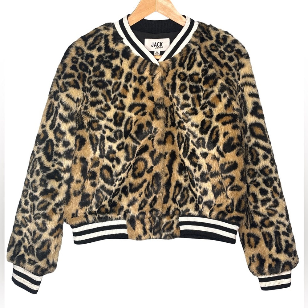 BB Dakota Faux Fur Bomber Jacket, Medium